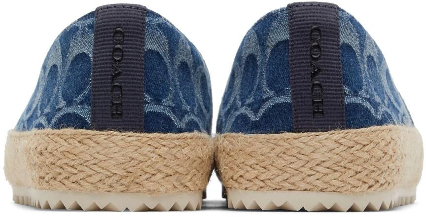 商品Coach|Navy Signature Denim Espadrilles,价格¥655,第2张图片详细描述