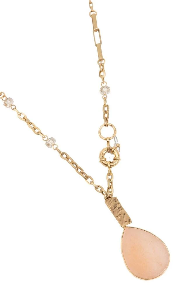 商品SAACHI|Gemstone Chain & Pendant Necklace,价格¥354,第4张图片详细描述