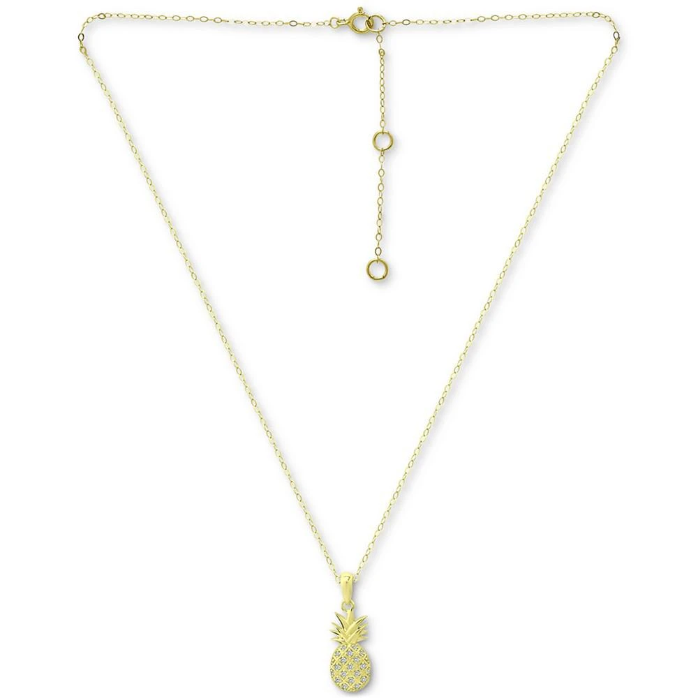 商品Giani Bernini|Cubic Zirconia Pineapple Pendant Necklace in 18k Gold-Plated Sterling Silver, 16" + 2" extender, Created for Macy's,价格¥238,第1张图片