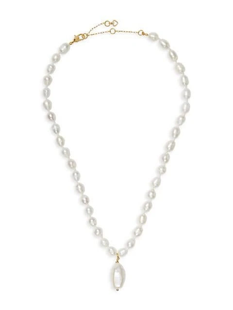 商品Kate Spade|Pearl Play Gold-Plated, Cubic Zirconia & Faux Pearl Necklace,价格¥446,第1张图片
