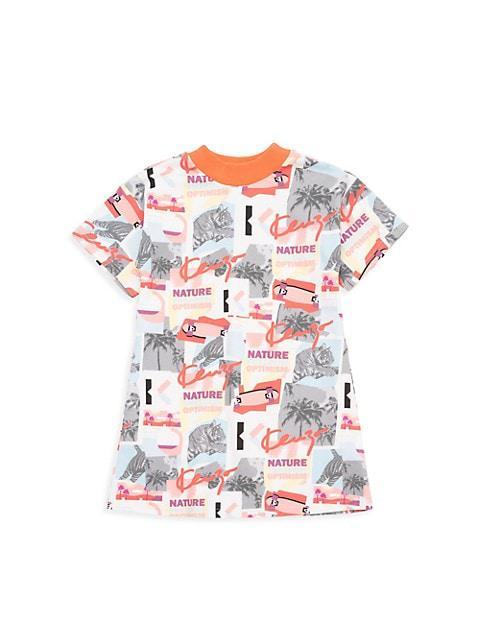 商品Kenzo|Little Girl's & Girl's Collage Print T-Shirt Dress,价格¥532,第1张图片