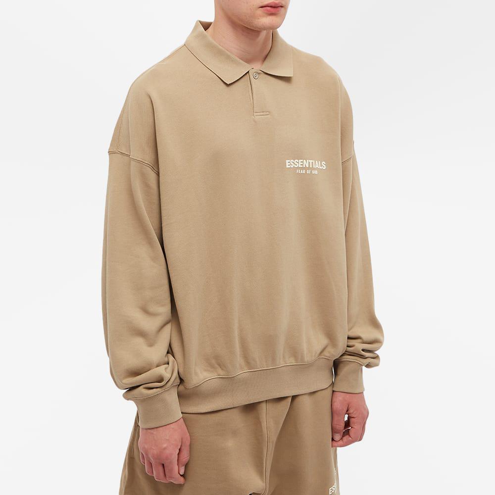 商品Essentials|FEAR OF GOD ESSENTIALS Logo Long Sleeve Polo,价格¥662,第4张图片详细描述