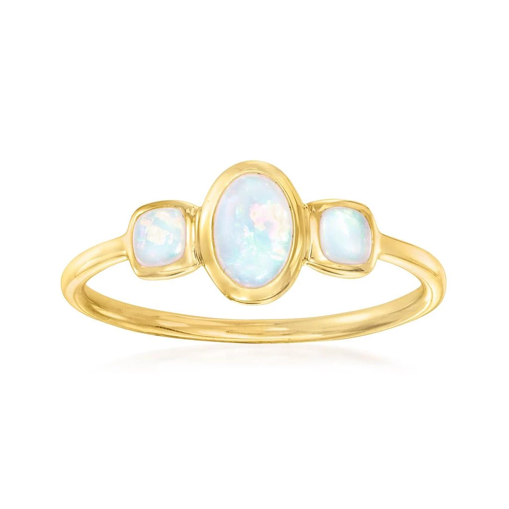 商品Ross-Simons|Ross-Simons Opal 3-Stone Ring in 14kt Yellow Gold,价格¥2364,第1张图片