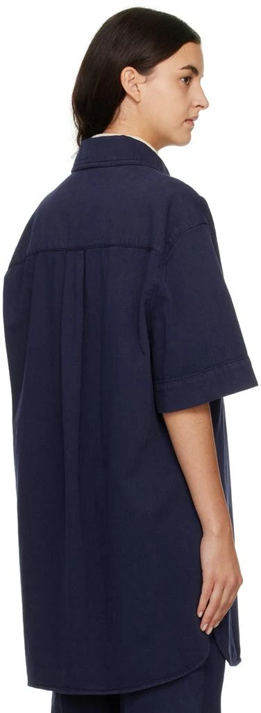 商品Lemaire|Navy Short Sleeve Denim Shirt,价格¥1098,第3张图片详细描述