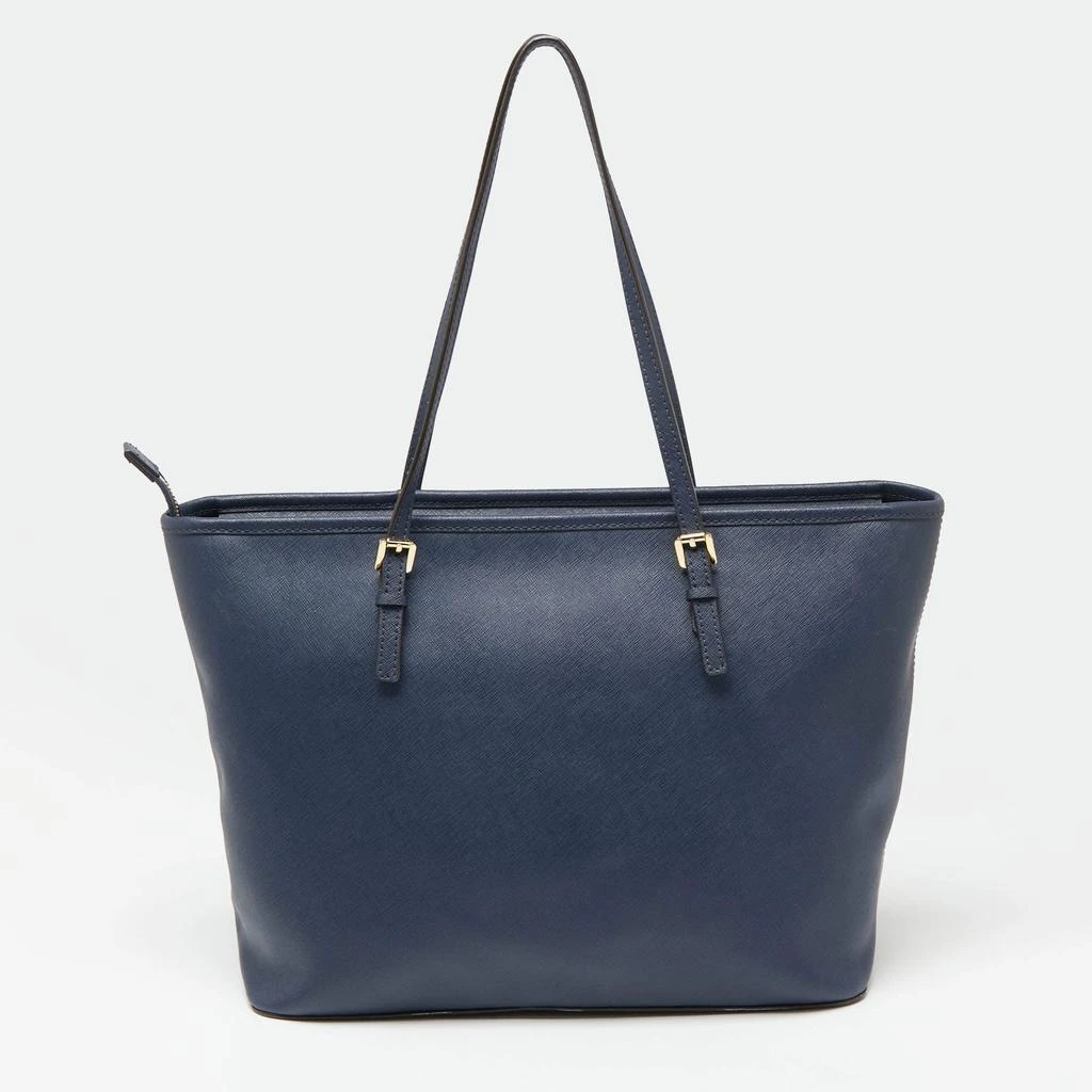 商品[二手商品] Michael Kors|MICHAEL Michael Kors Blue Leather Medium Jet Set Travel Tote,价格¥985,第4张图片详细描述