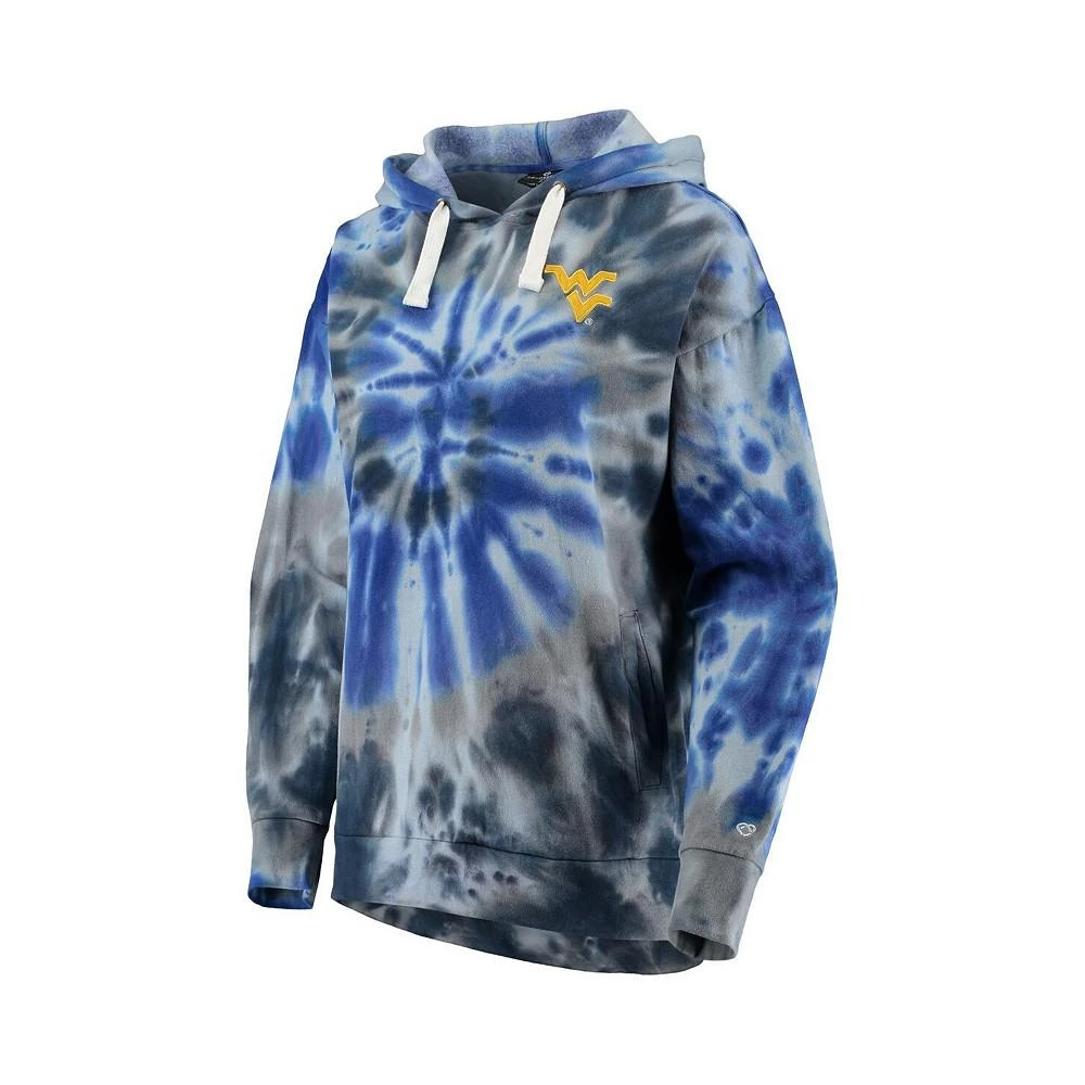 商品Colosseum|Women's Navy West Virginia Mountaineers Slow Ride Spiral Tie-Dye Oversized Pullover Hoodie,价格¥385,第3张图片详细描述