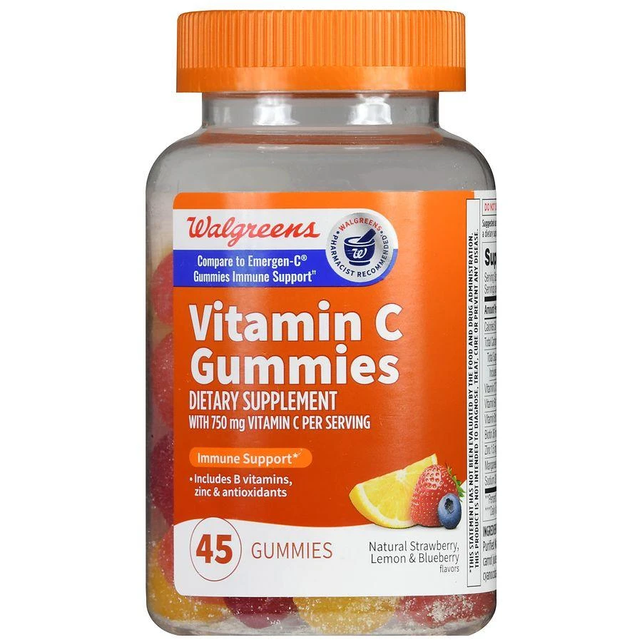 商品Walgreens|Vitamin C 750 mg Gummies (15 days),价格¥61,第2张图片详细描述