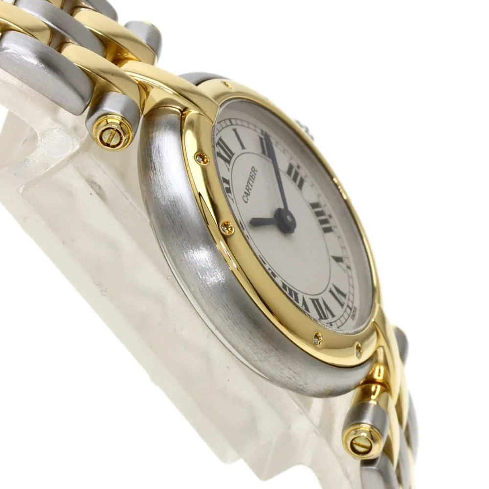 商品[二手商品] Cartier|Cartier Silver 18K Yellow Gold And Stainless Steel Panthere Cougar Quartz Women's Wristwatch 24 mm,价格¥22759,第5张图片详细描述