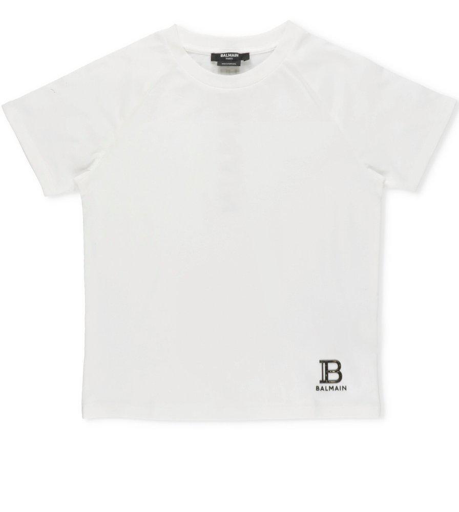 商品Balmain|Balmain Kids Logo Printed Crewneck T-Shirt,价格¥1108-¥1137,第1张图片