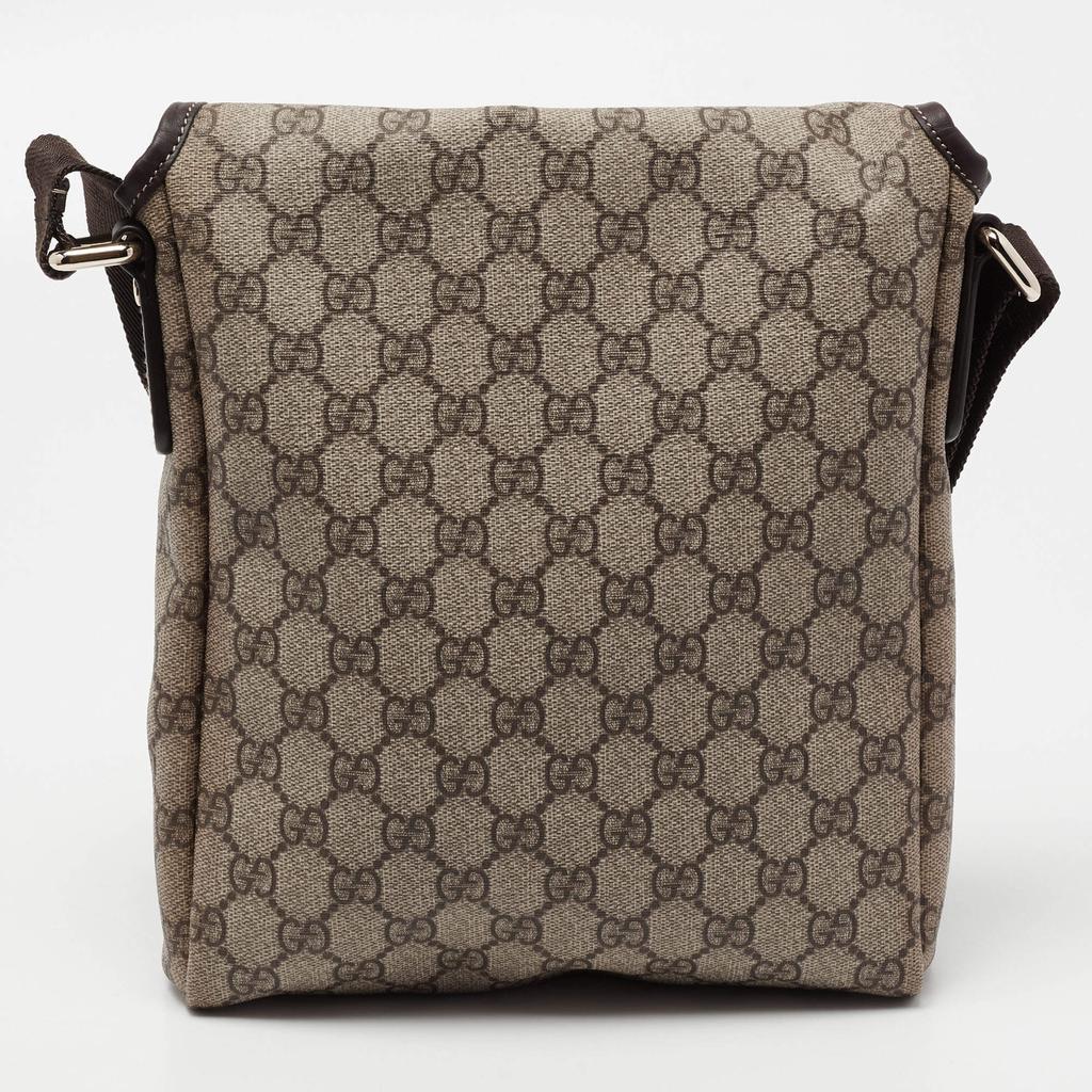Gucci Beige/Brown GG Supreme Canvas Messenger Diaper Bag商品第4张图片规格展示