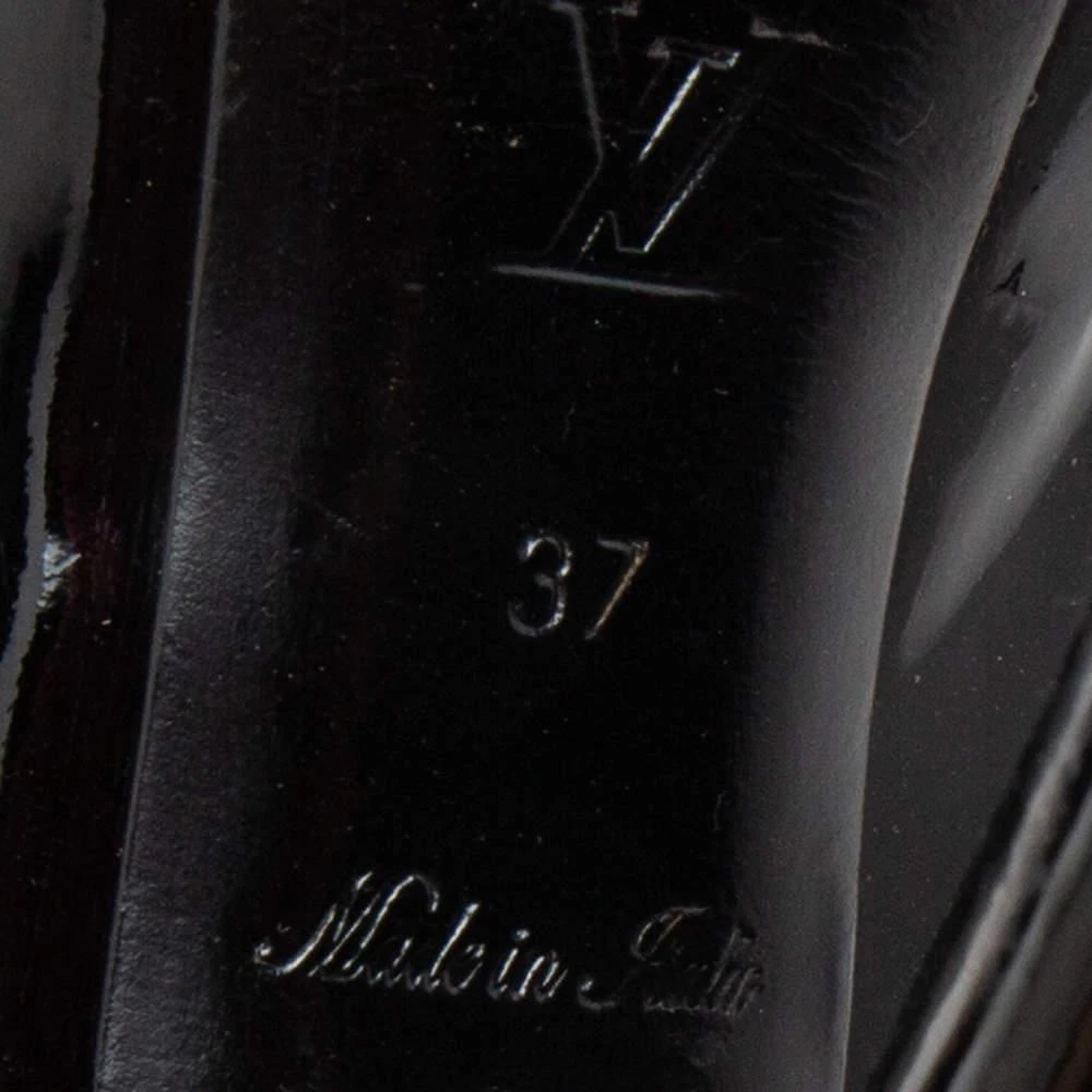 Louis Vuitton Black Patent Leather Oh Really Peep Toe Pumps Size 37  商品