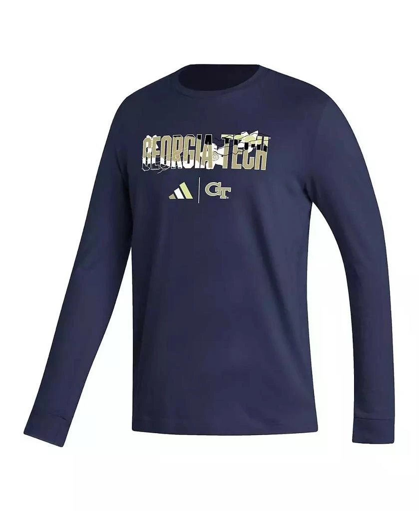 商品Adidas|Men's Navy Georgia Tech Yellow Jackets Honoring Black Excellence Long Sleeve T-shirt,价格¥242,第2张图片详细描述