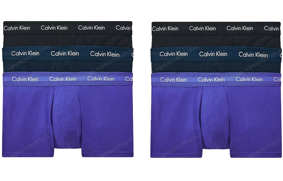 商品[国内直发] Calvin Klein|CK/ 字母Logo平角内裤 男款 3条装 2件装 多色,价格¥285,第4张图片详细描述