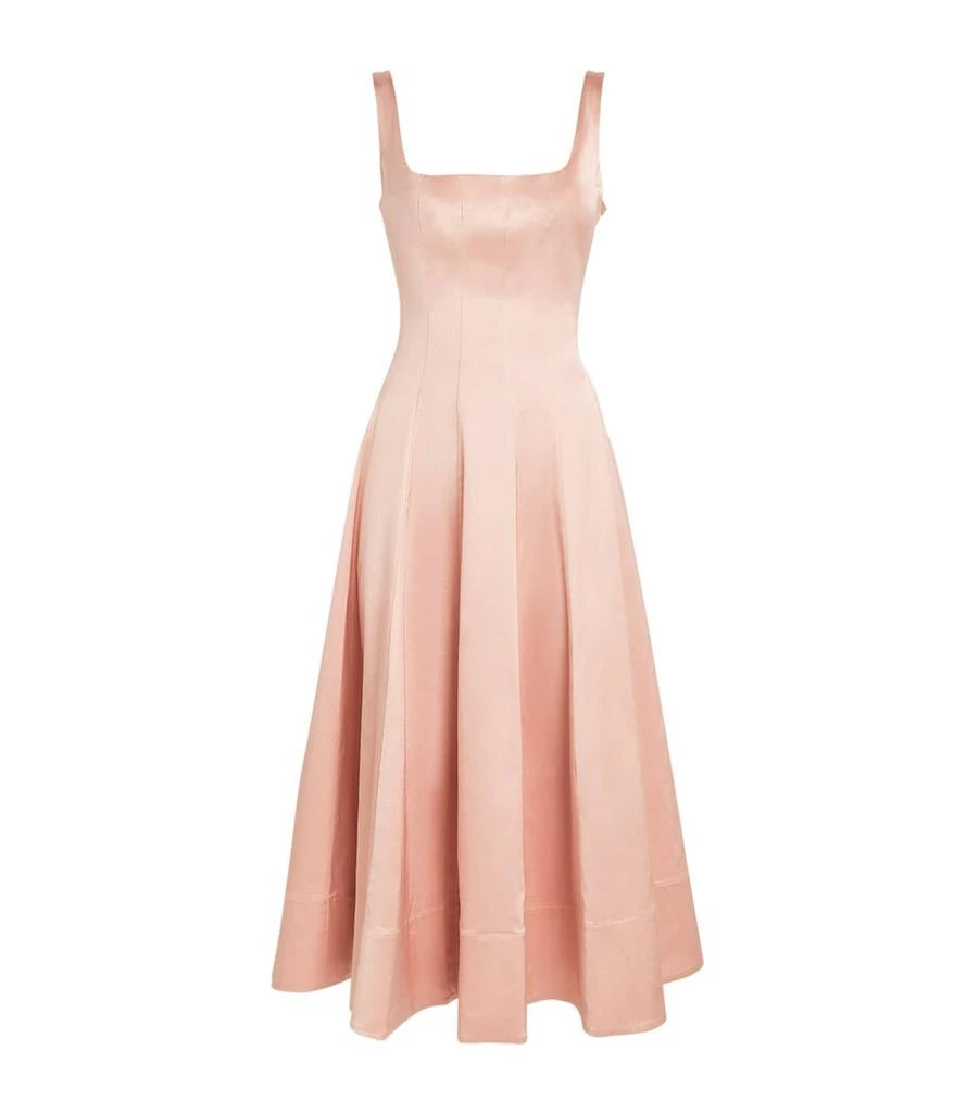 商品Staud|Satin Wells Midi Dress,价格¥5205,第1张图片