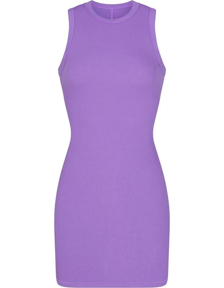 商品SKIMS|Stretch Cotton Rib Tank Dress,价格¥196,第4张图片详细描述