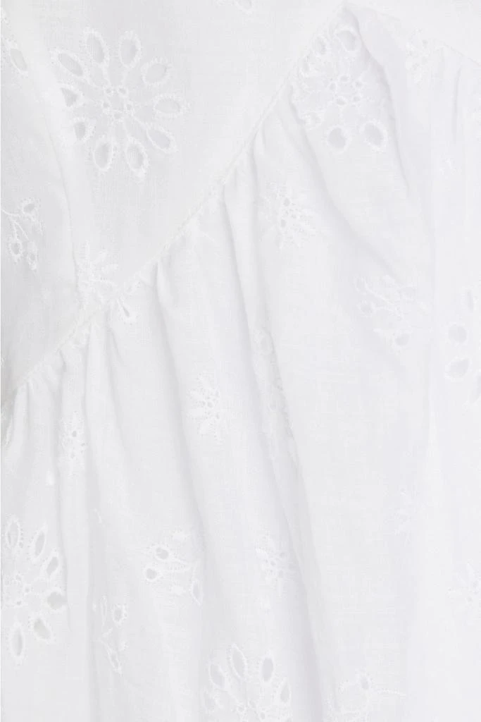 商品FRAME|Gathered broderie anglaise midi dress,价格¥1162,第4张图片详细描述