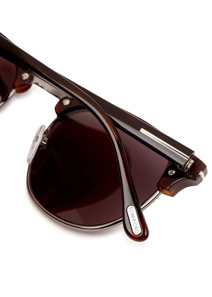 商品Tom Ford|Tortoiseshell clubmaster-style sunglasses,价格¥2983,第3张图片详细描述