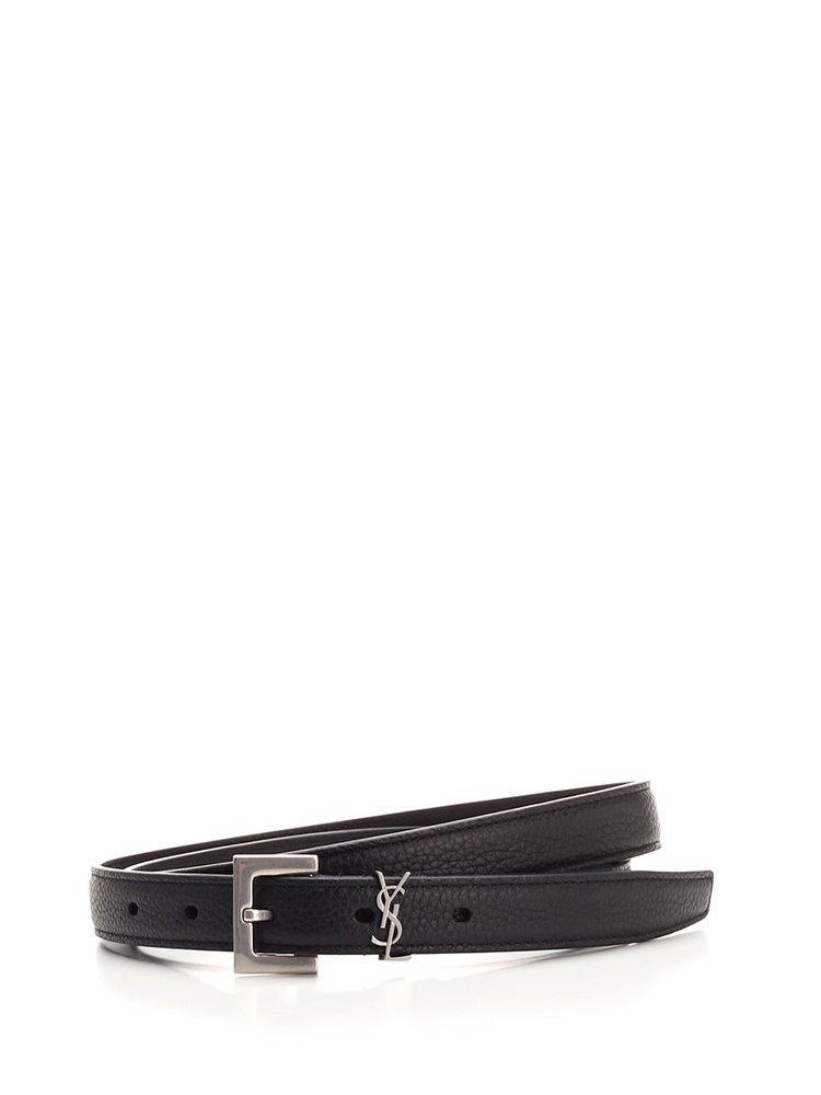 商品Yves Saint Laurent|Saint Laurent YSL Logo Plaque Buckle Belt,价格¥2171,第1张图片