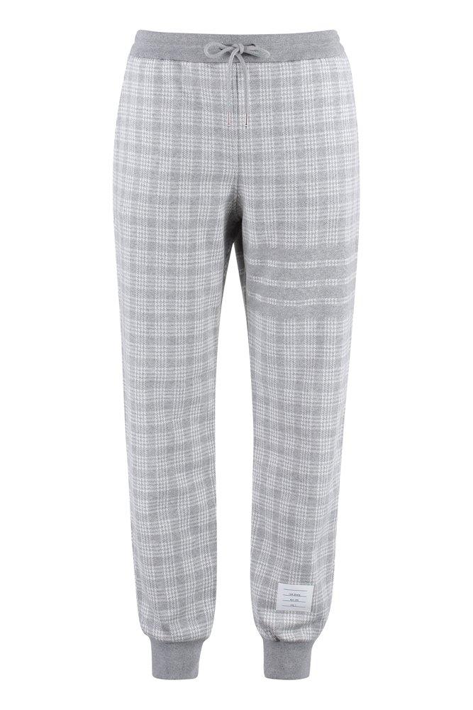 Thom Browne Check-Pattern Drawstring Track Pants商品第1张图片规格展示