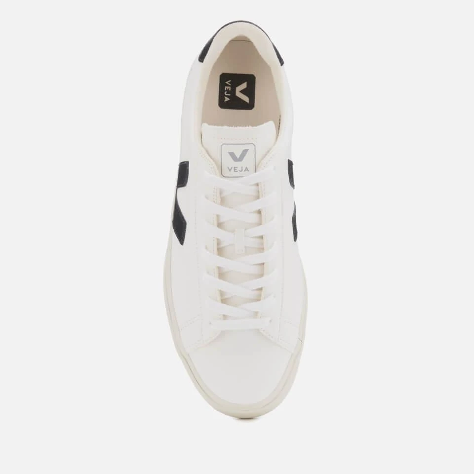 商品Veja|VEJA MEN'S CAMPO CHROME FREE LEATHER TRAINERS - EXTRA WHITE/BLACK,价格¥678,第3张图片详细描述