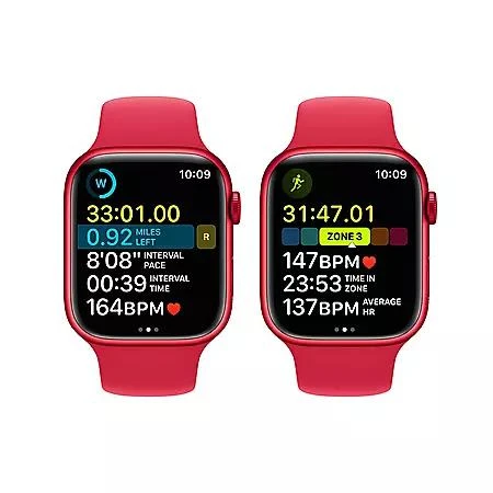 Apple Watch Series 8 GPS 45mm Aluminum Case with Sport Band, Choose Color and Band Size 商品