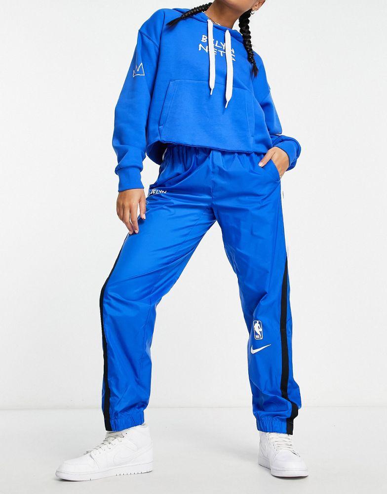 Nike Basketball NBA Brooklyn Nets tracksuit joggers in blue商品第2张图片规格展示
