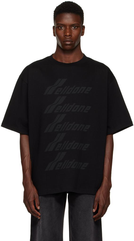 商品We11done|Black Printed T-Shirt,价格¥681,第1张图片