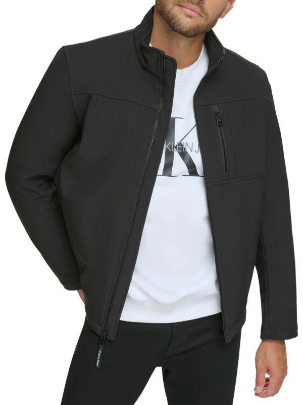 商品Calvin Klein|Regular Fit Stand Collar Jacket,价格¥813,第1张图片