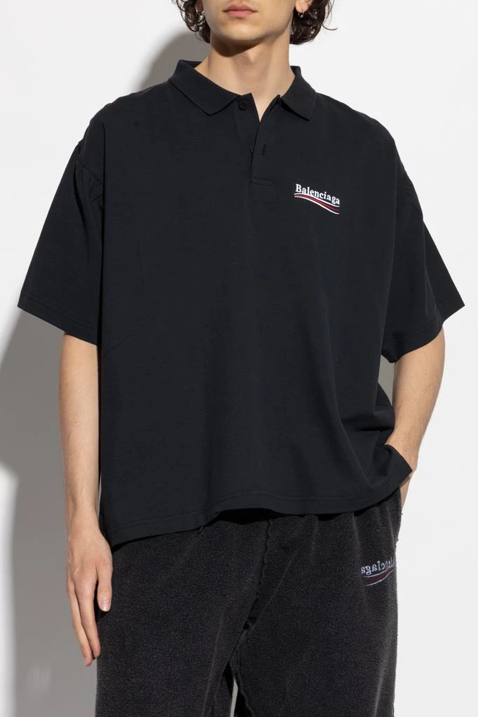 商品Balenciaga|Polo with embroidered logo,价格¥7319,第3张图片详细描述