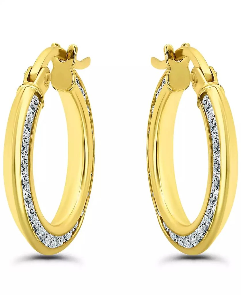 商品Giani Bernini|Cubic Zirconia Hoop Earrings (2 ct. t.w.) in 18K Gold Over Sterling Silver, Macy's Exclusive,价格¥442,第3张图片详细描述