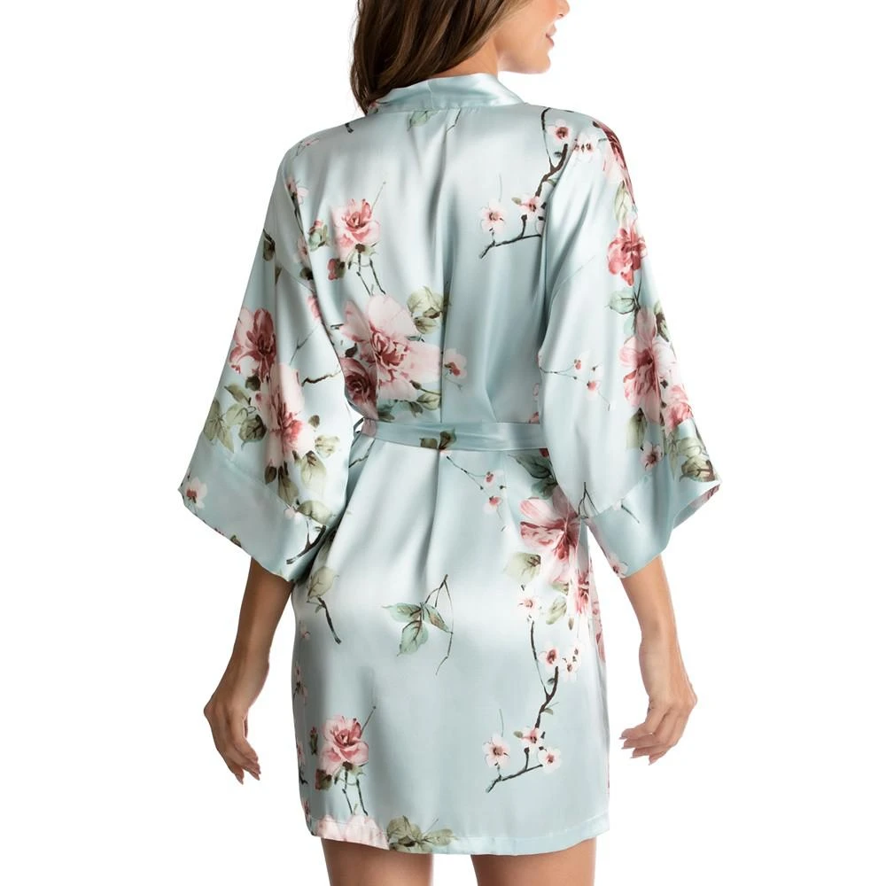商品Linea Donatella|Floral-Print Satin Wrap Robe,价格¥377,第2张图片详细描述