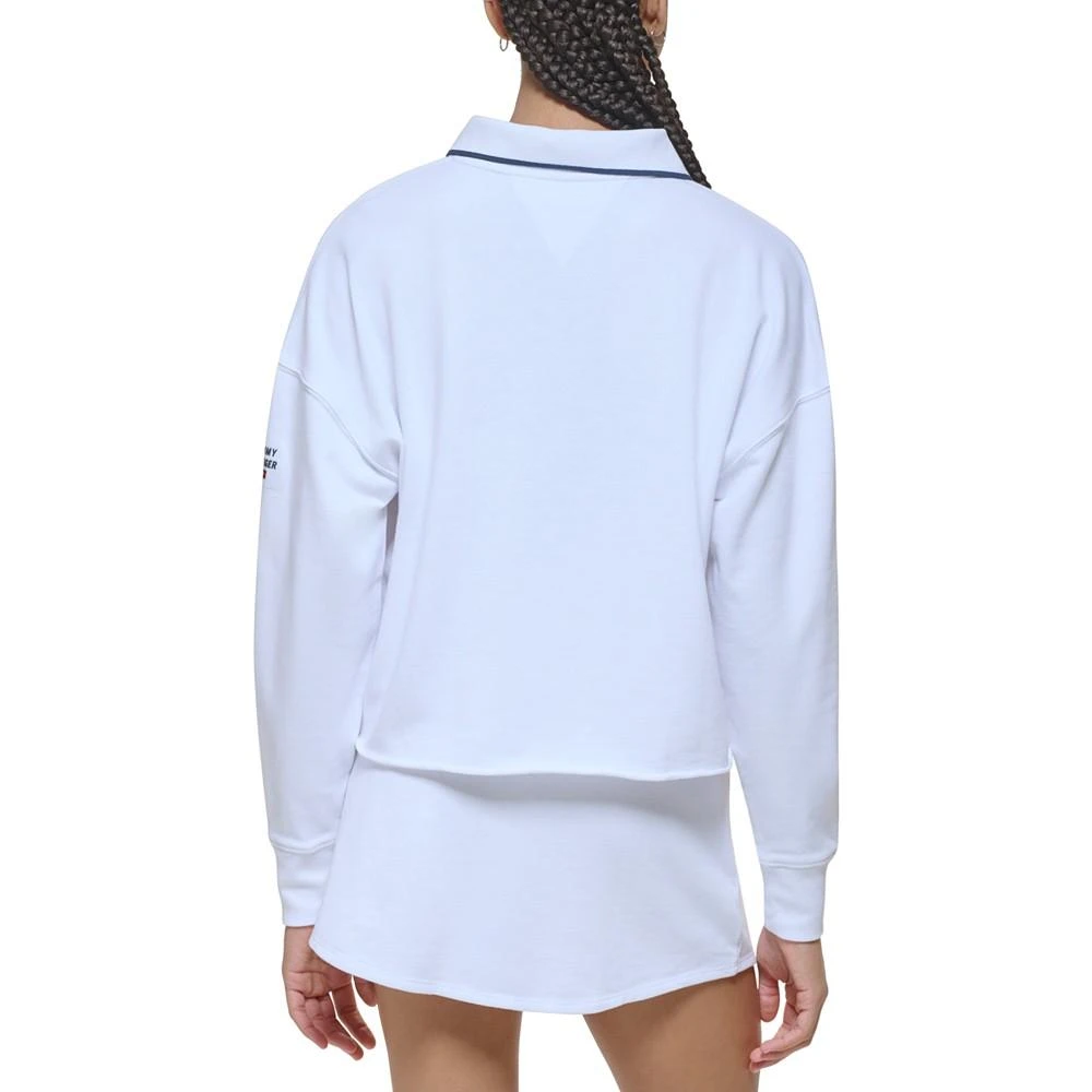 商品Tommy Hilfiger|Women's French Terry Cropped Polo Sweatshirt,价格¥224,第2张图片详细描述