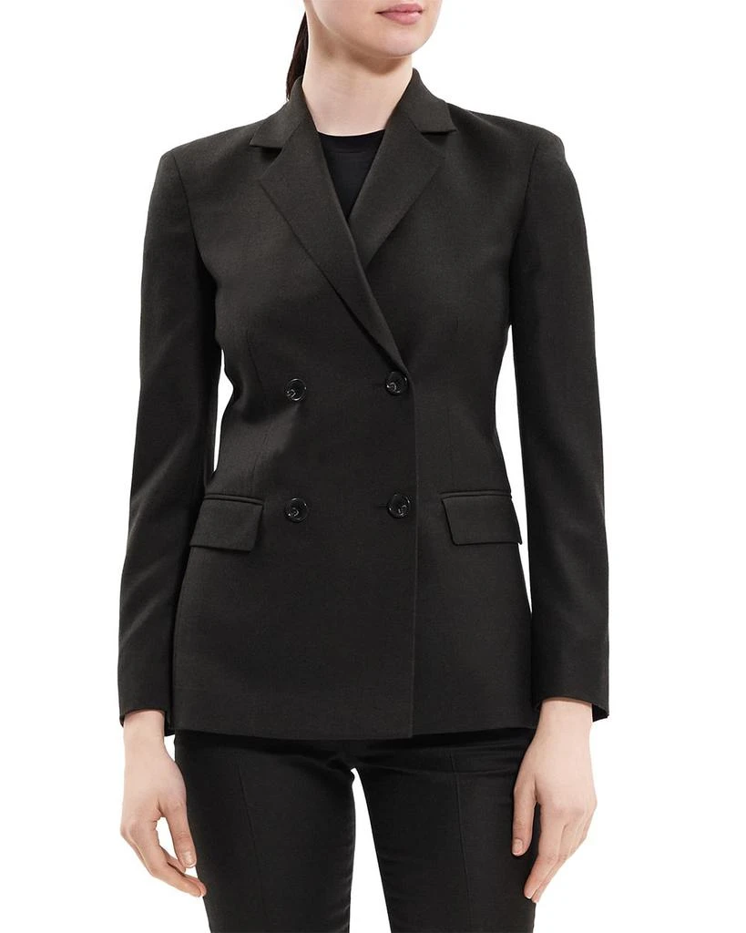 商品Theory|Wool Slim Double Breasted Blazer,价格¥4214,第1张图片