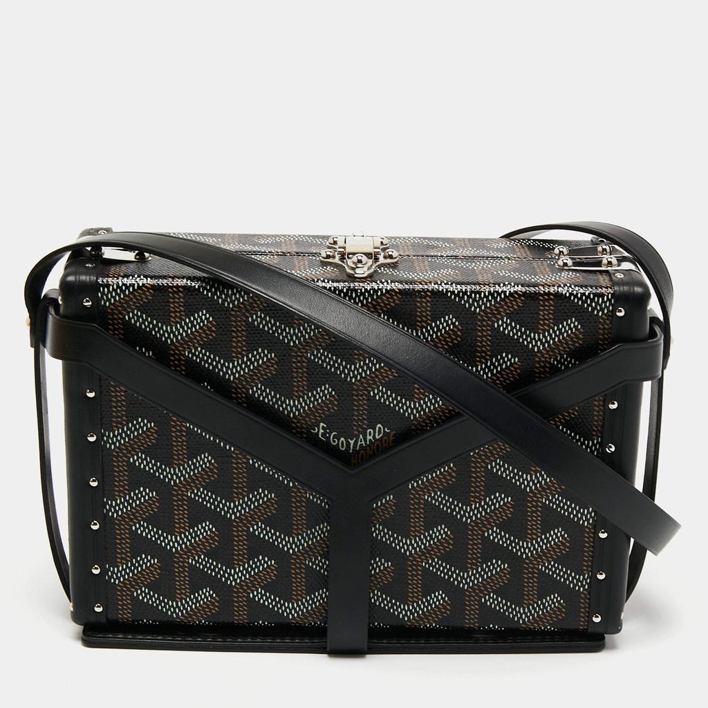 Goyard Black Goyardine Coated Canvas and Leather Minaudière Trunk Bag商品第1张图片规格展示