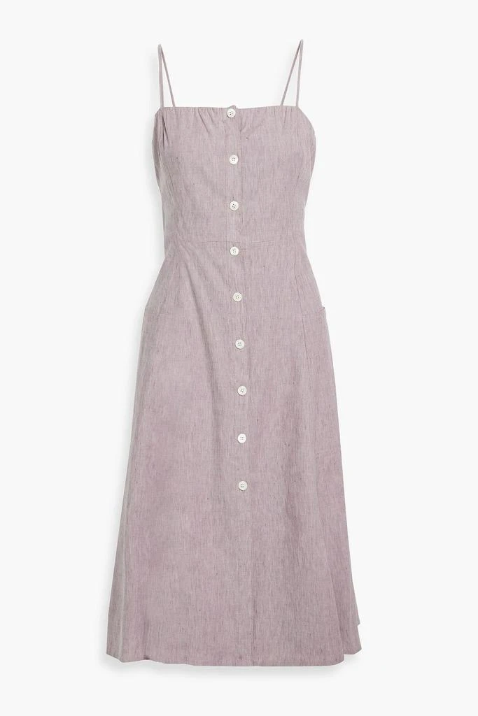 商品Theory|Mel mélange linen-blend dress,价格¥1363,第3张图片详细描述