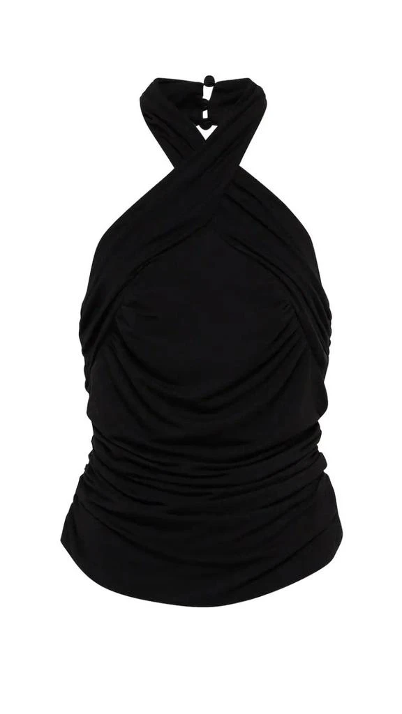 商品VERONICA BEARD|Veronica Beard Leyla Top Black,价格¥767,第1张图片