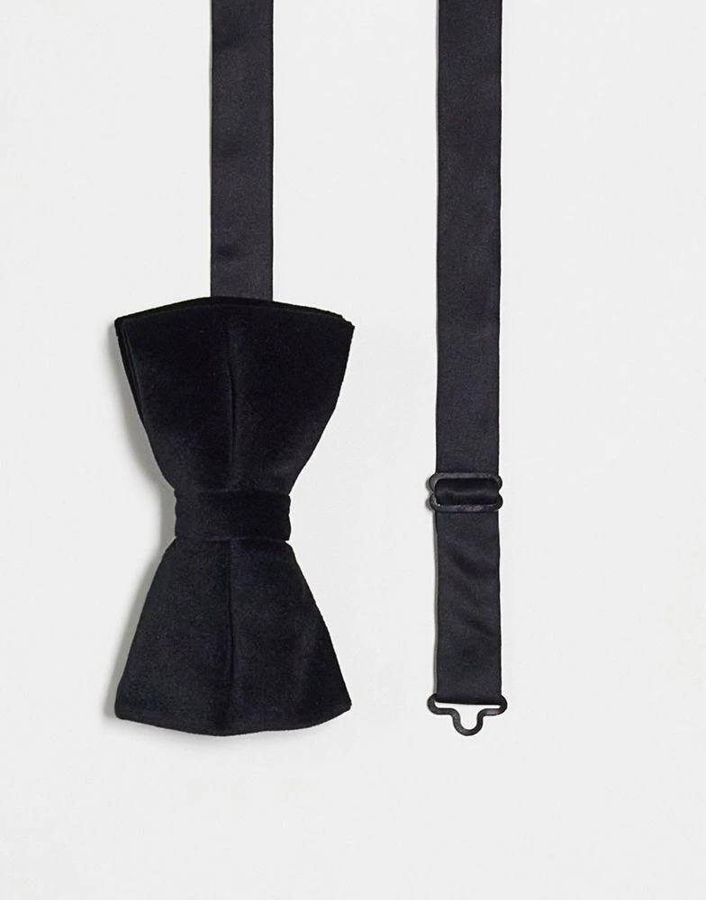 商品ASOS|ASOS DESIGN velvet bow tie in black,价格¥99,第1张图片