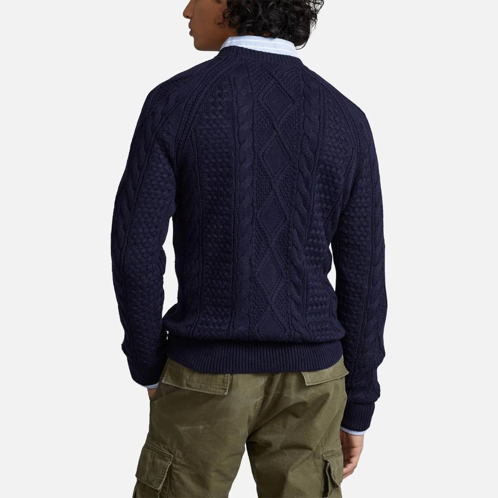 商品Ralph Lauren|Polo Ralph Lauren Men's Roving Cotton Jumper - Hunter Navy,价格¥1072,第2张图片详细描述