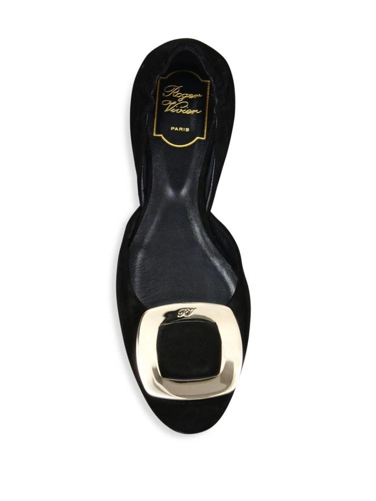 商品Roger Vivier|Ballerine Chips Suede d'Orsay Flats,价格¥4881,第4张图片详细描述