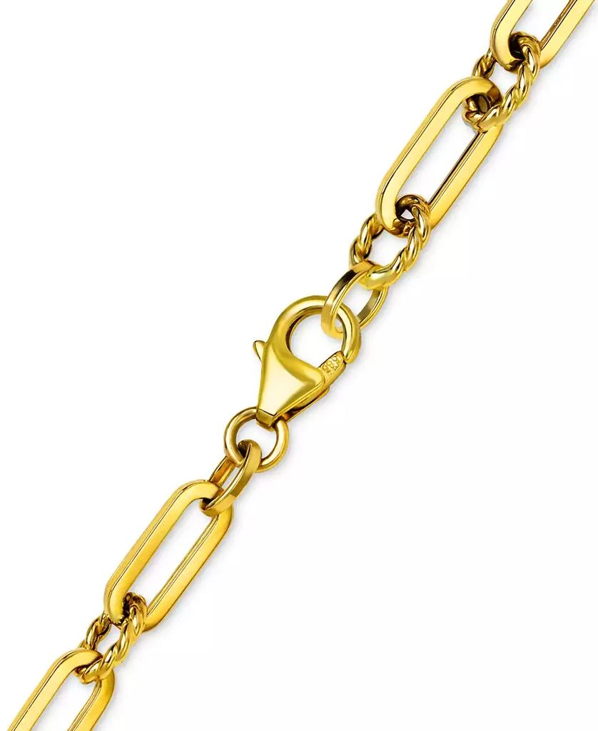 商品Italian Gold|Polished & Twist Paperclip Link Chain Bracelet in 14k Gold,价格¥10799,第4张图片详细描述