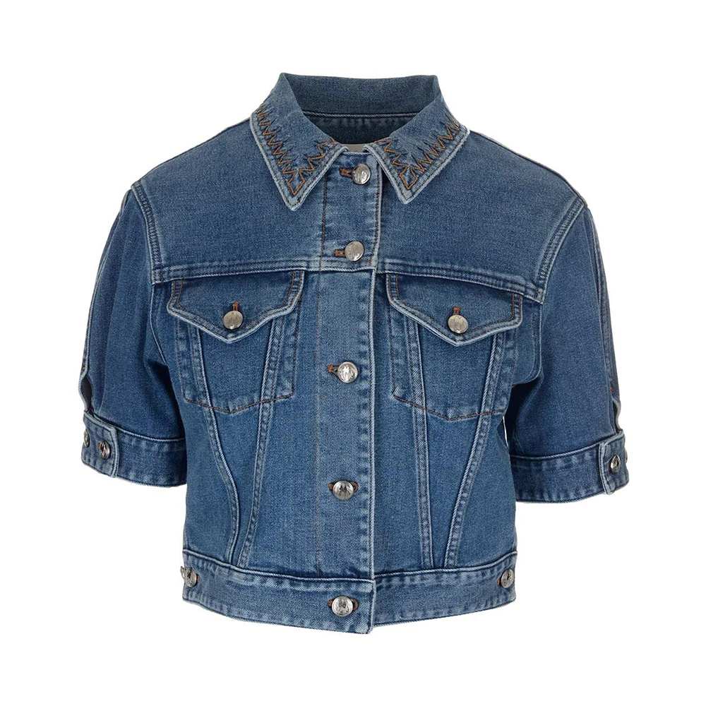商品Chloé|CHLOE' 蓝色女士夹克 C21UDV11151-485,价格¥2556,第1张图片