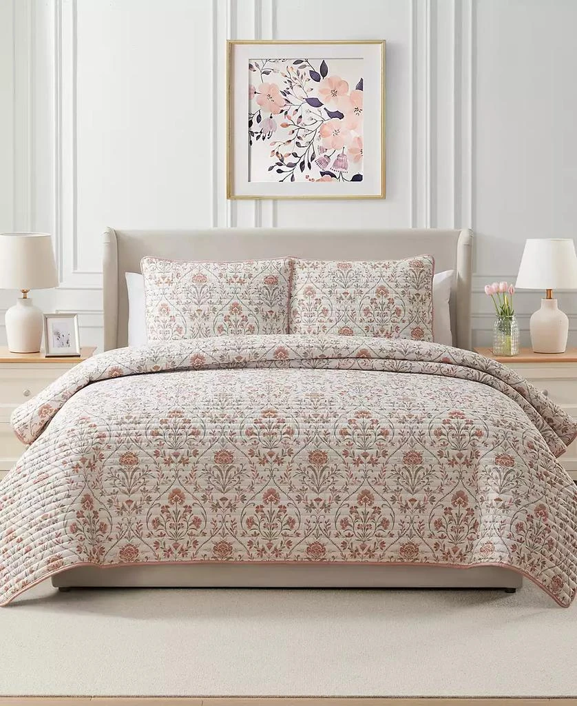商品Seventh Studio|Province Floral Damask Pinsonic Microfiber 3-Pc. Quilt Set,价格¥208,第1张图片
