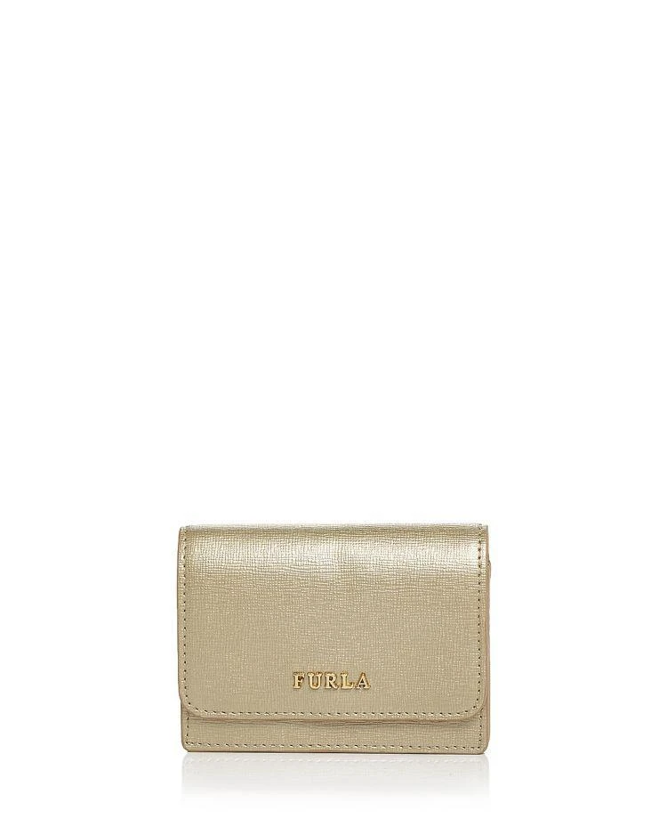 商品Furla|Babylon Small Metallic Leather Card Case,价格¥606,第1张图片