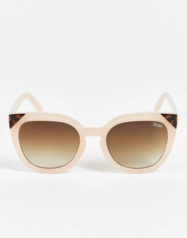 商品Quay|Quay Noosa cat eye sunglasses in pink with tort corners,价格¥217,第2张图片详细描述