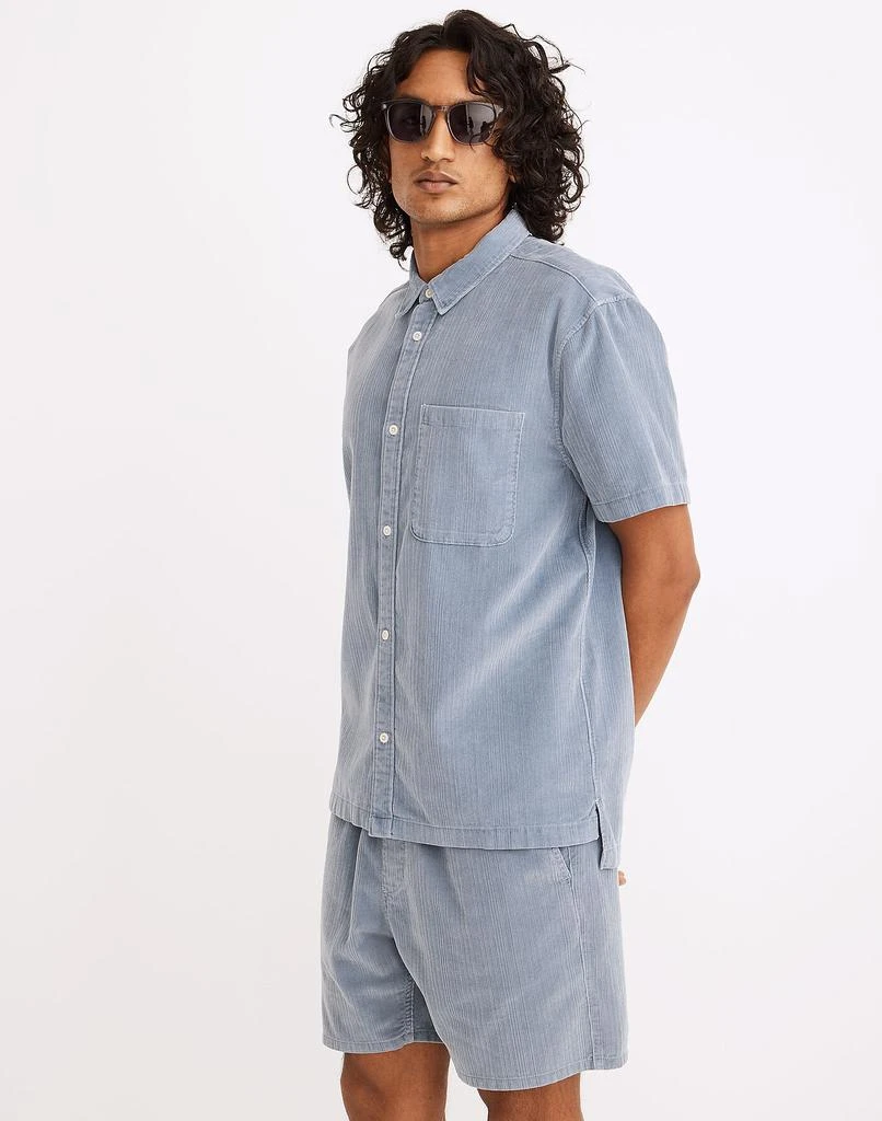 商品Madewell|Variegated Corduroy Easy Short-Sleeve Shirt,价格¥571,第2张图片详细描述