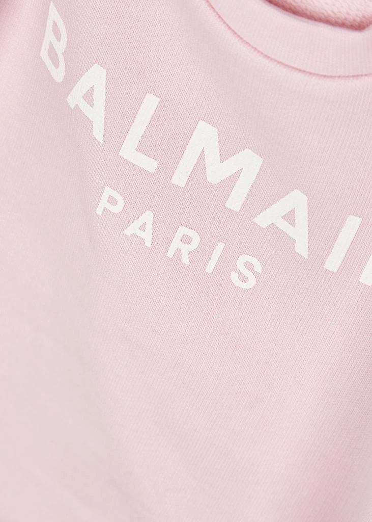 商品Balmain|KIDS Pink logo cotton sweatshirt (3-9 months),价格¥877,第2张图片详细描述