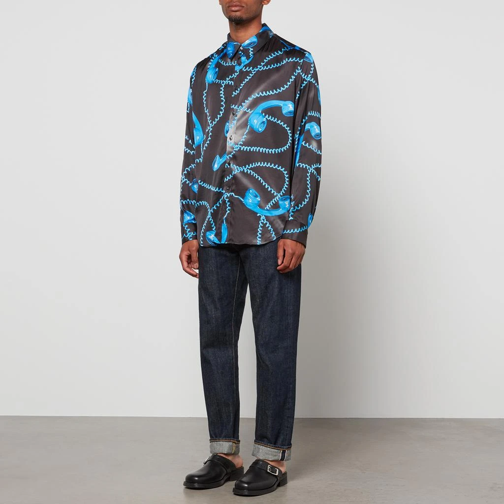 商品Martine Rose|Martine Rose Men's Oversized Phone Print Shirt - Black/Blue,价格¥1100,第3张图片详细描述