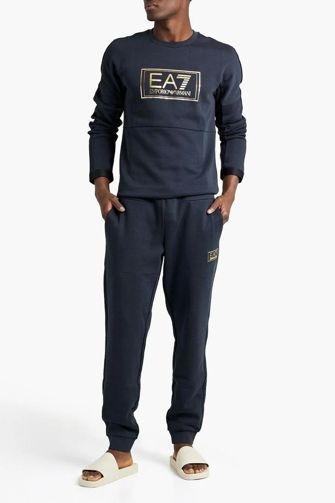 商品EA7|Cotton-blend jersey sweatpants,价格¥759,第2张图片详细描述