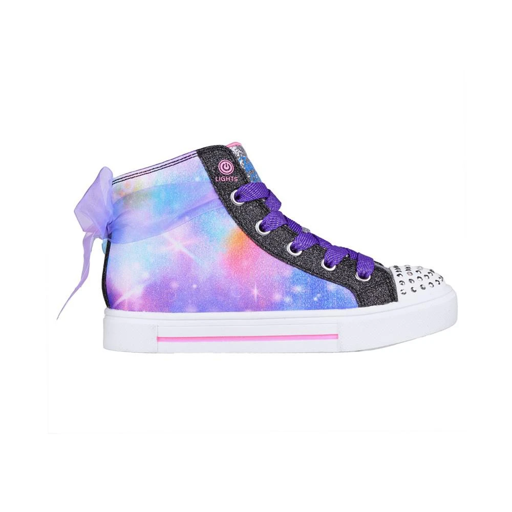 商品SKECHERS|Little Girls Twinkle Toes -Twinkle Sparks - Bow Magic Light-Up Casual Sneakers from Finish Line,价格¥225,第2张图片详细描述