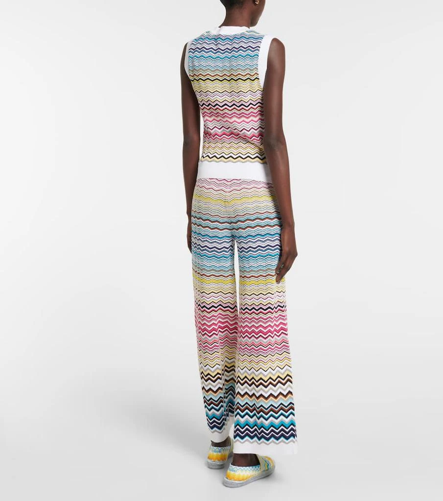 商品Missoni|锯齿图案针织棉质混纺背心,价格¥5266,第3张图片详细描述